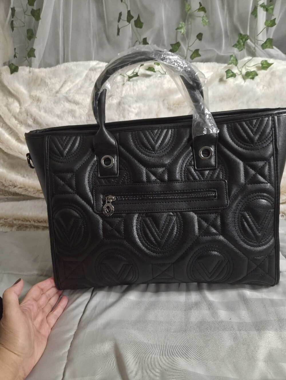NWT - Valentino Orlandi Large Tote With Matching Pouch - Picture 9 of 16
